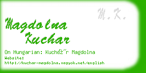 magdolna kuchar business card